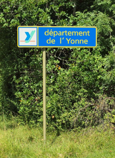 Le panneau du département de l’Yonne