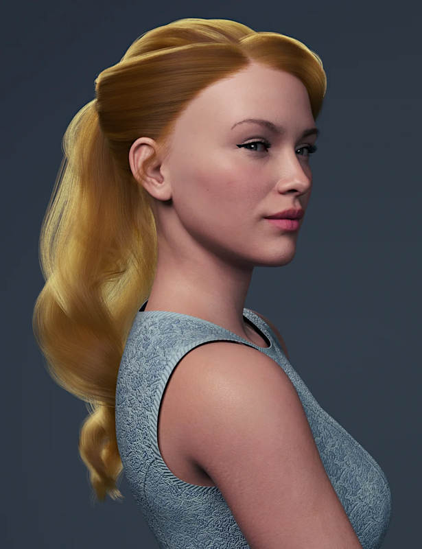 dforce stephanie ponytail for genesis 8 females 00 main daz3d