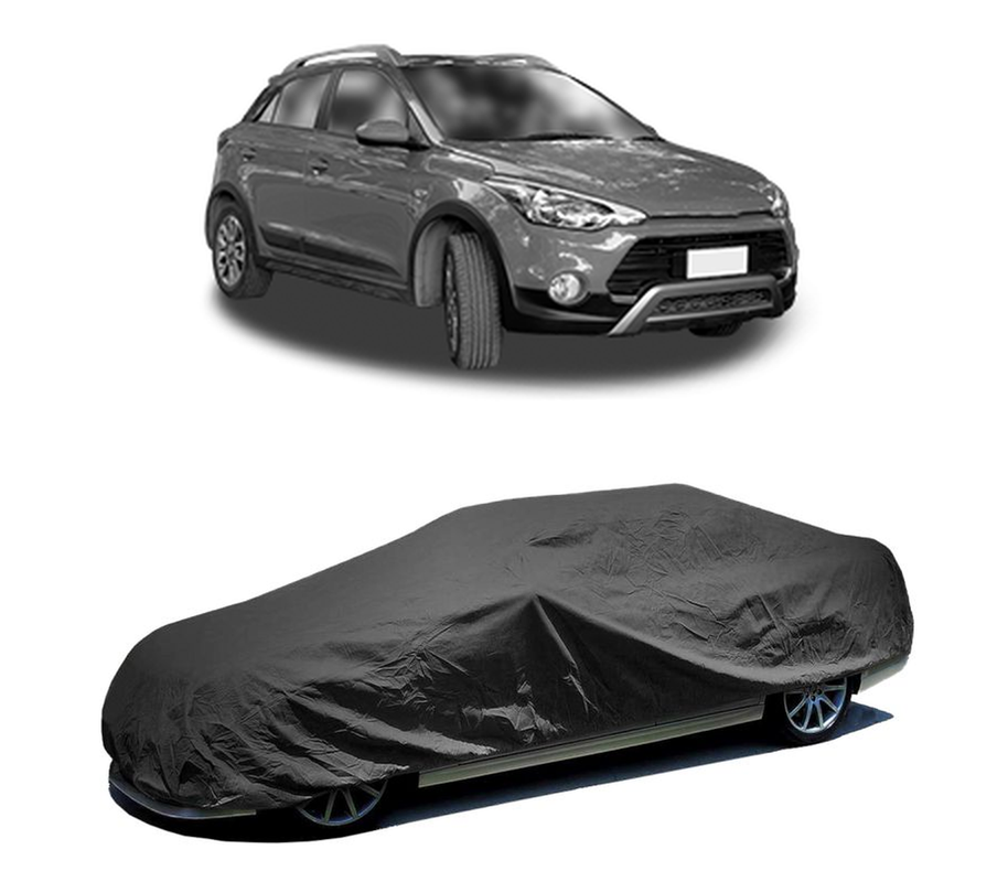 Husa tip prelata auto pentru HYUNDAI i20 ACTIVE (IB, GB) 2015 - 2018,culoare negru, material textil impermeabil, rezistanta la intemperii praf UV, CARPASSION Husa Protectie