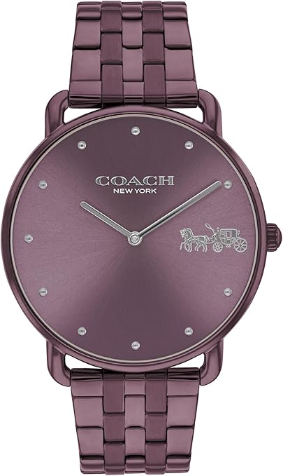 Coach Elliot Women's Purple Plated Steel Watch – Elegant & Timeless