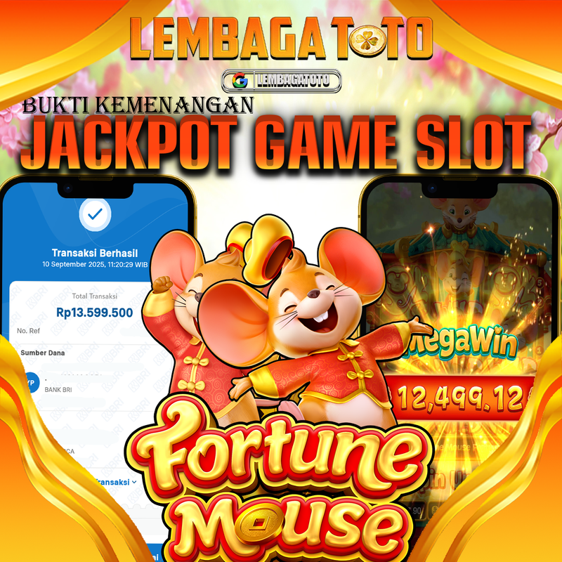 BUKTI JACKPOT 11 SEPTEMBER LEMBAGATOTO FORTUNE MOUSE  Rp.13.599.500,- LUNAS