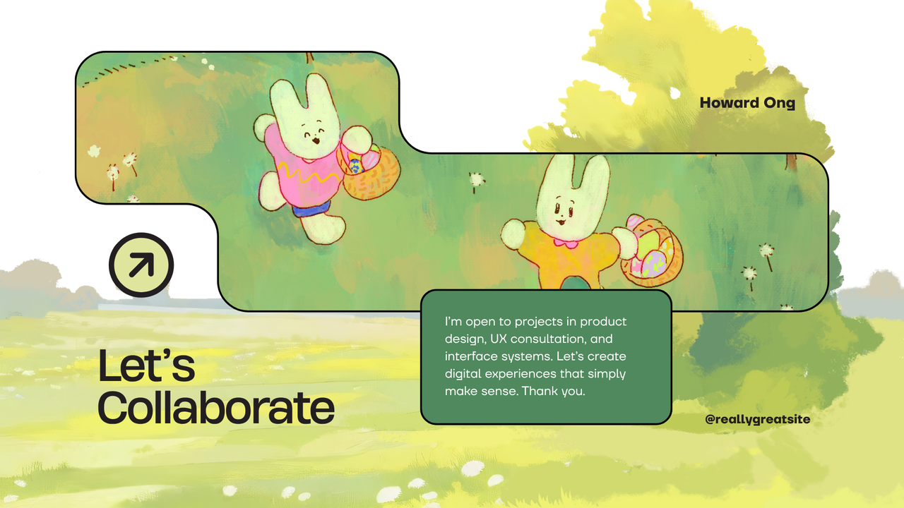 Green and Blue Illustrated Creative Portfolio Presentation