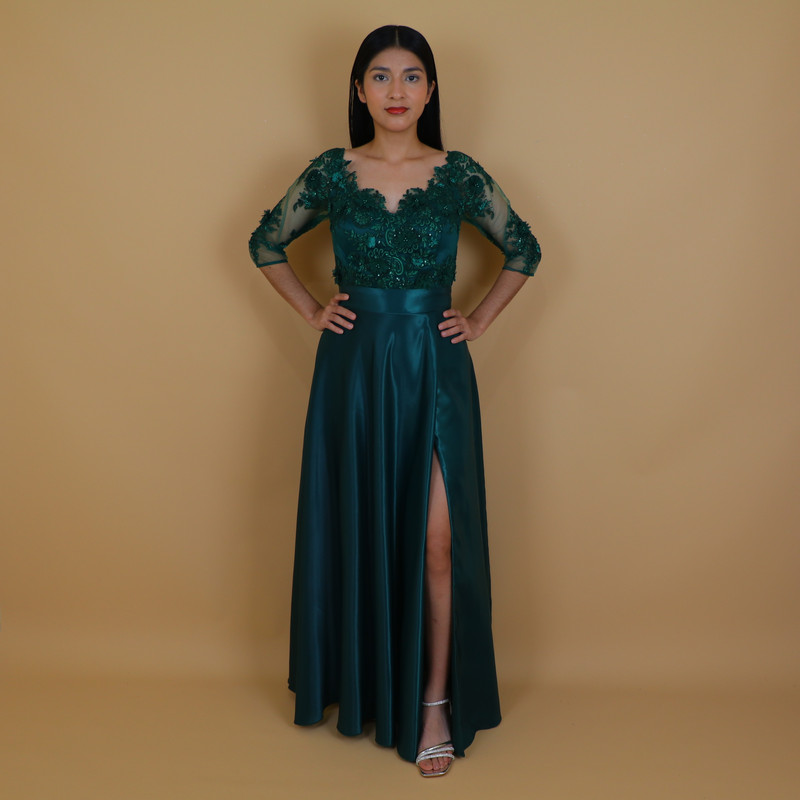 Vestido Alejandra Verde Botella