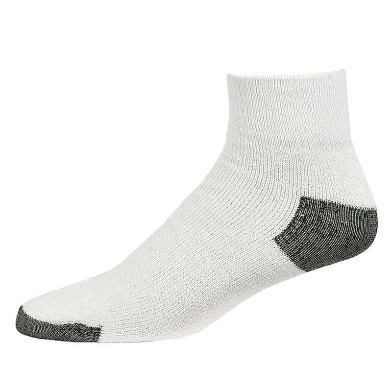 mens quarter cotton socks white