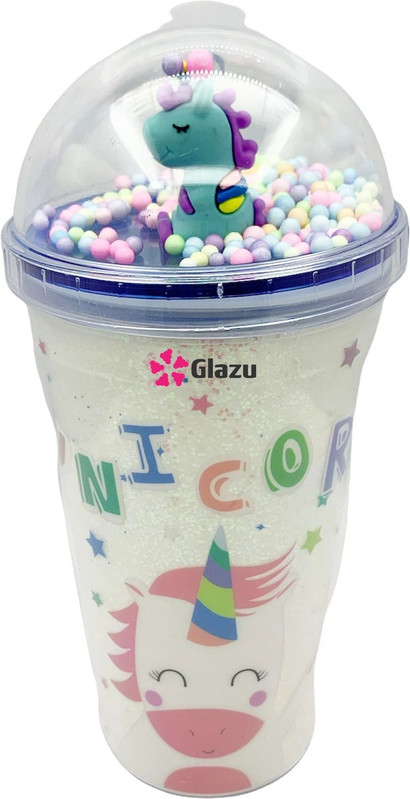 Unicorn Sipper With Pipe Blue