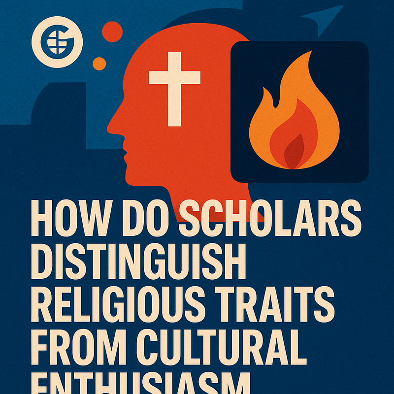 How do scholars distinguish religious traits from cultural enthusiasm