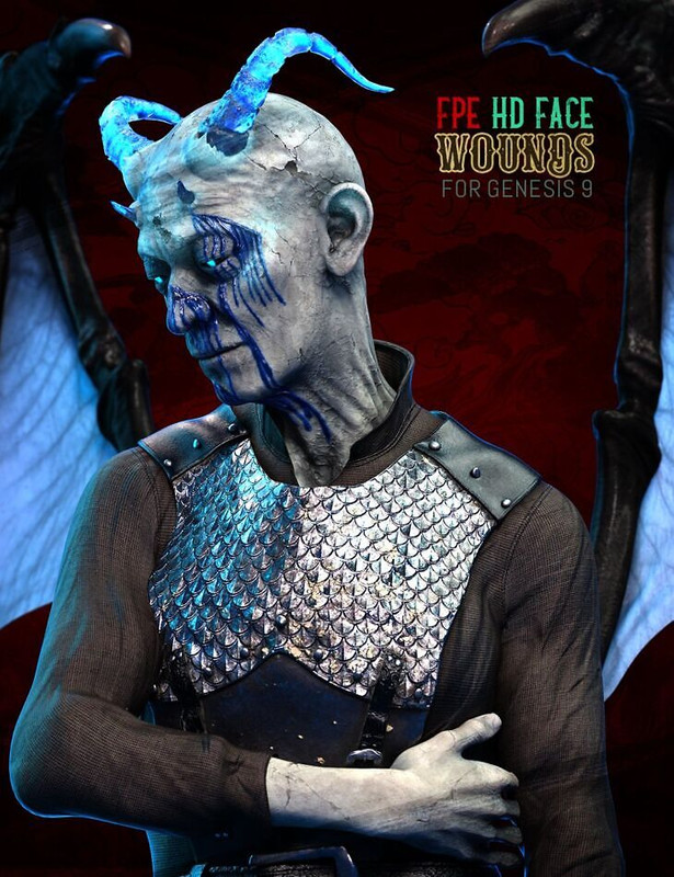 FPE HD Face Wounds for Genesis 9