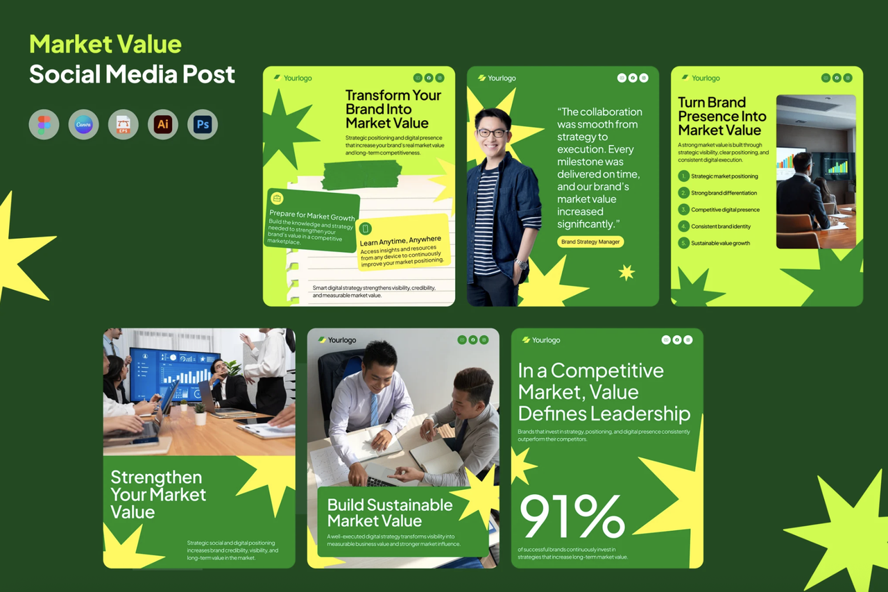 Market Value Social Media Post Instagram Carousel