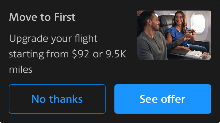 Upgrades can start as low as $40 on American Airlines flights depending on demand