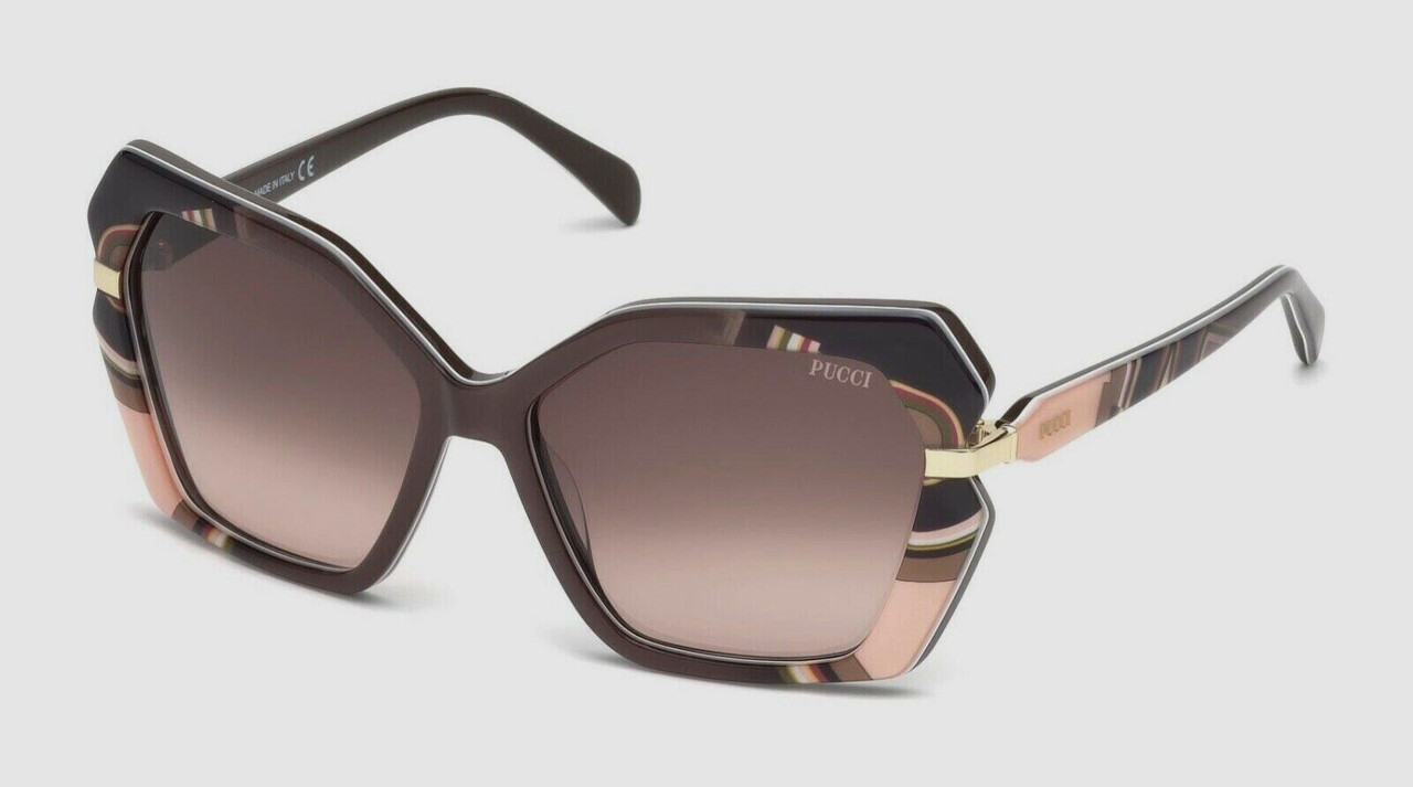 Emilio Pucci Brown Designer Sunglasses Sunglasses Emilio Pucci PU63 Jackie Kennedy Sunglasses main image 2