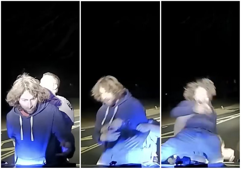 Мъж ще съди шериф, който му направи суплекс върху асфалта