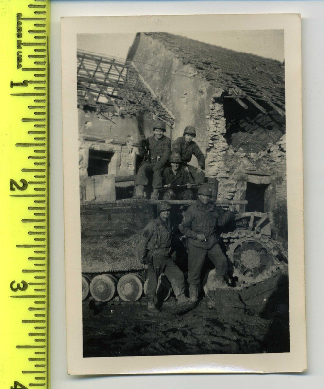 87th Infantry Division G.I.'s (named) pose in fr