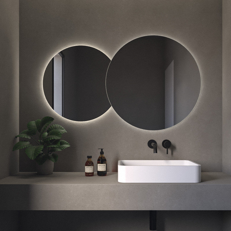 Καθρέπτης Τοίχου Dοuble Eye LED 110Χ70