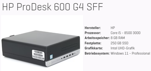 HP Prodesk 600 G4