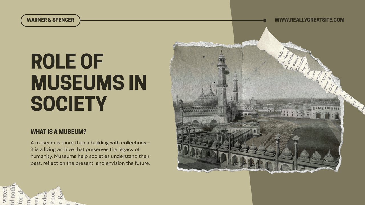 Cream Green Vintage Museum Presentation