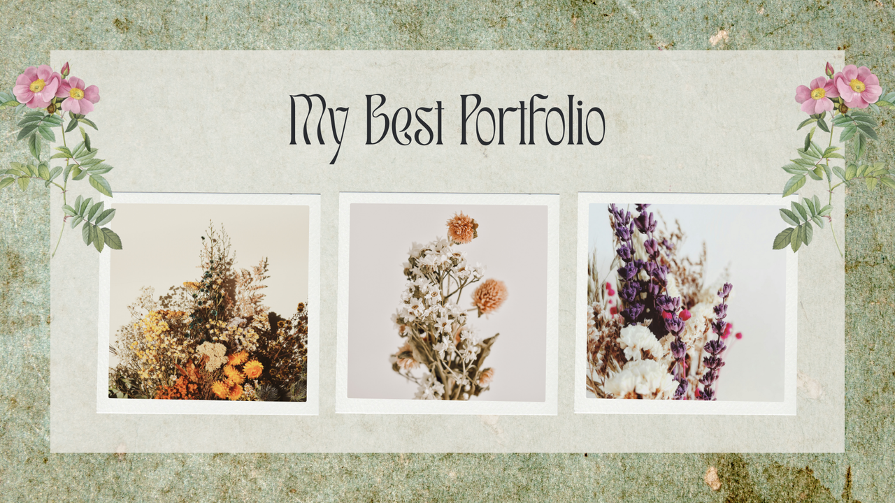 Green Collage Vintage My Creative Portfolio Presentation