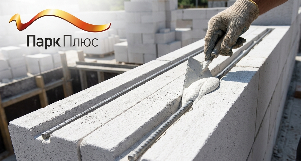 Армування ряду газобетону арматурою