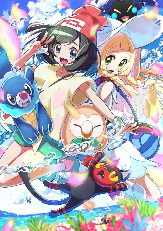 lillie-selene-rowlet-popplio-litten-and-