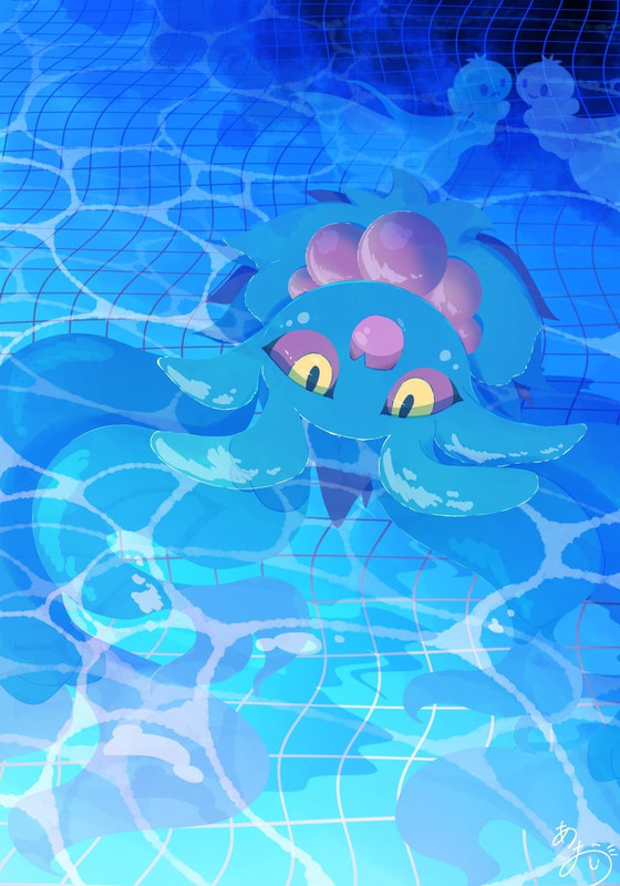 misdreavus-and-frillish-pokemon-drawn-by