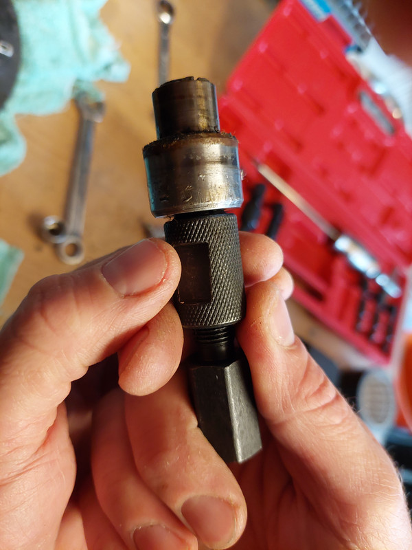 Tips on removing the rear brake drum dished washer?