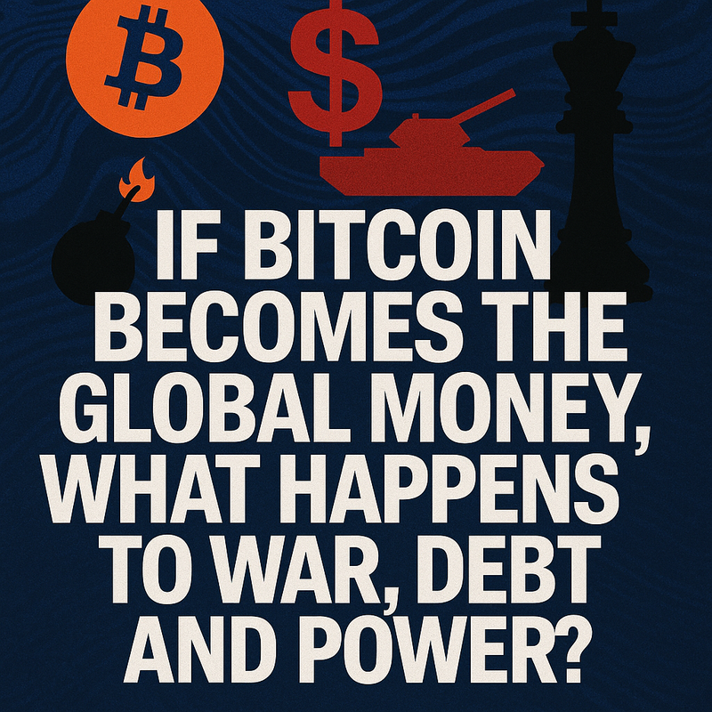 If Bitcoin becomes the global money, what happens to war, debt, and power?