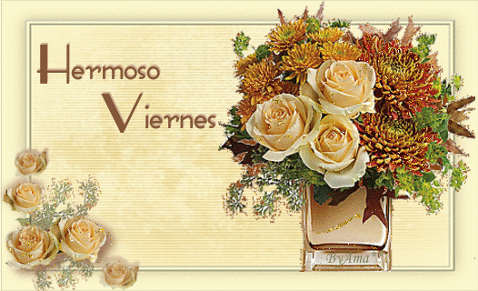 Serie Floreros: Tarjeta con Flores  Viernes