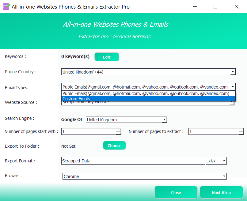 All-in-one eMails and Phones Scrapper & Extractor Pro - 6