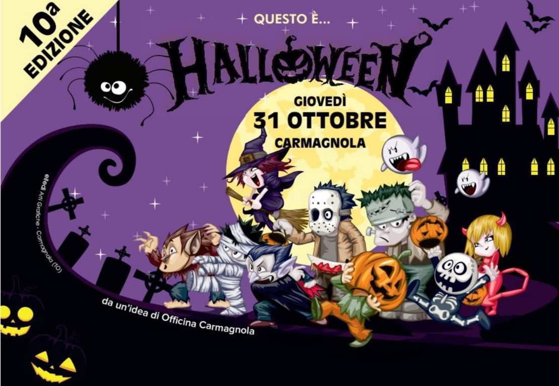 Questo è Halloween a Carmagnola (To) il 31 ottobre con laboratori, spettacoli, animazioni, merende e cene mostruose Questo è Halloween a Carmagnola (To) il 31 ottobre con laboratori, spettacoli, animazioni, merende e cene mostruose