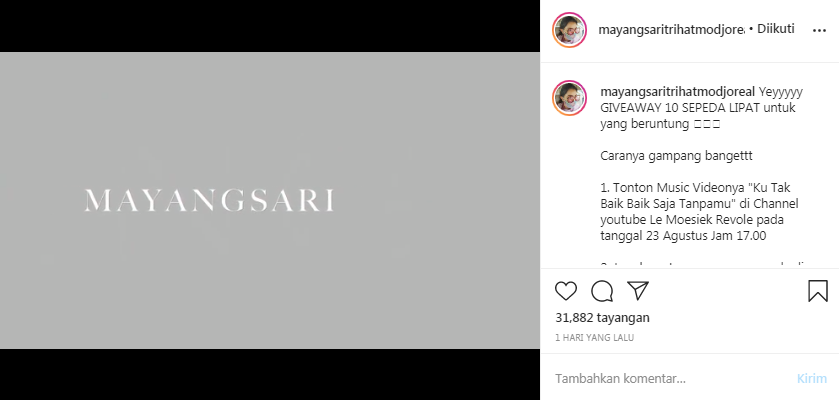 Mayangsari merilis single terbaru berjudul Ku Tak Baik-baik Saja Tanpamu