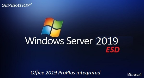 Windows Server 2019 Standard x64 v1809 Build 17763.1012 + Office 2019 ProPlus integrated