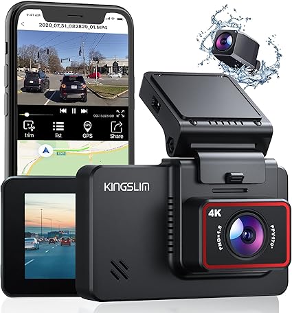 D4 Dual Dash Cam front 4K rear 1080P touchscreen