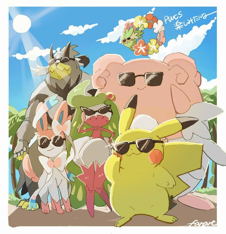 pikachu-sylveon-tsareena-comfey-blissey-
