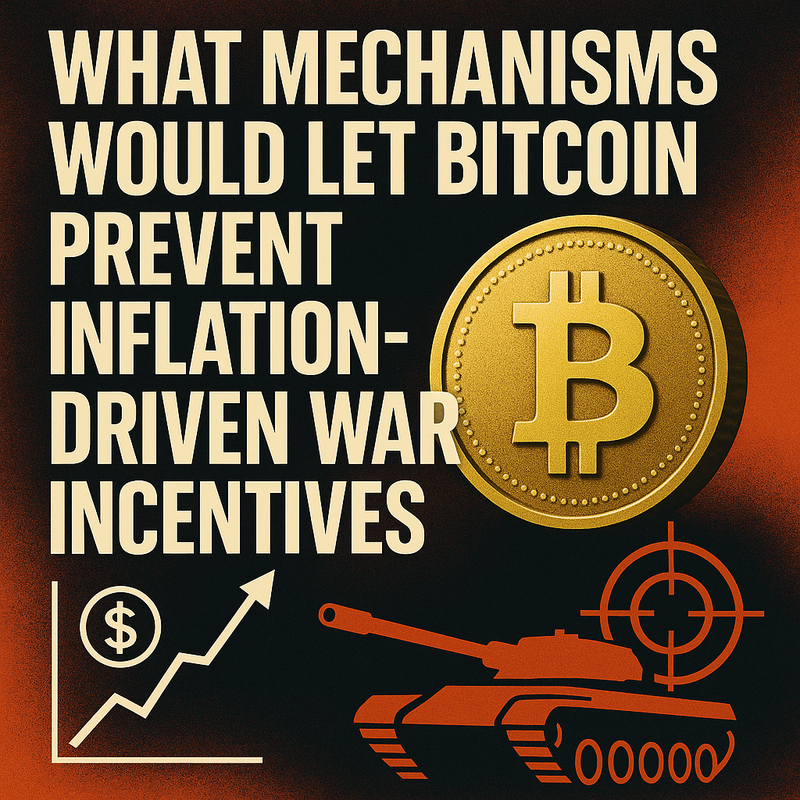 What mechanisms would let Bitcoin prevent inflation-driven war incentives