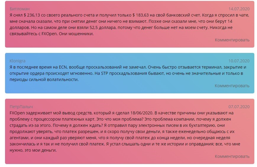 FXOpen отзывы