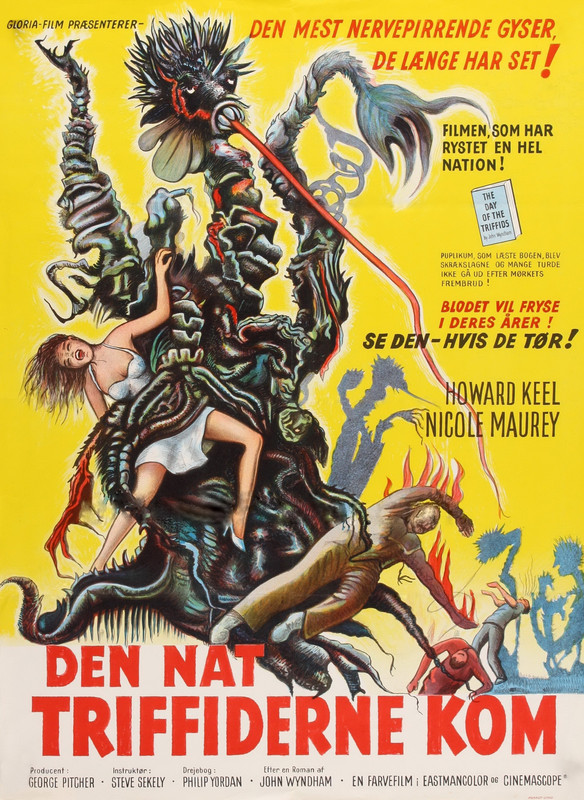 Den Nat Triffiderne Kom (1962) - Plakat