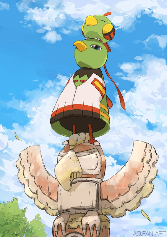 natu-and-xatu-pokemon-drawn-by-aomon-yuu