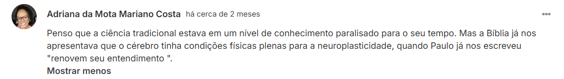 Depoimento de aluna