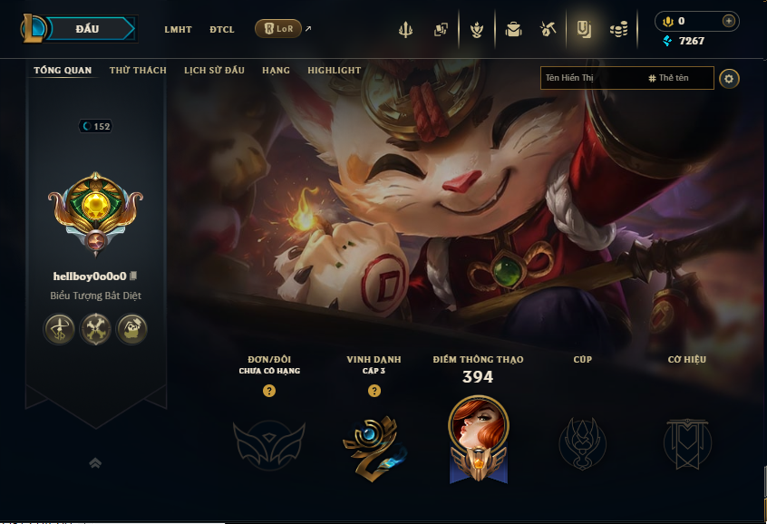 Acc LMHT # - Không Khung