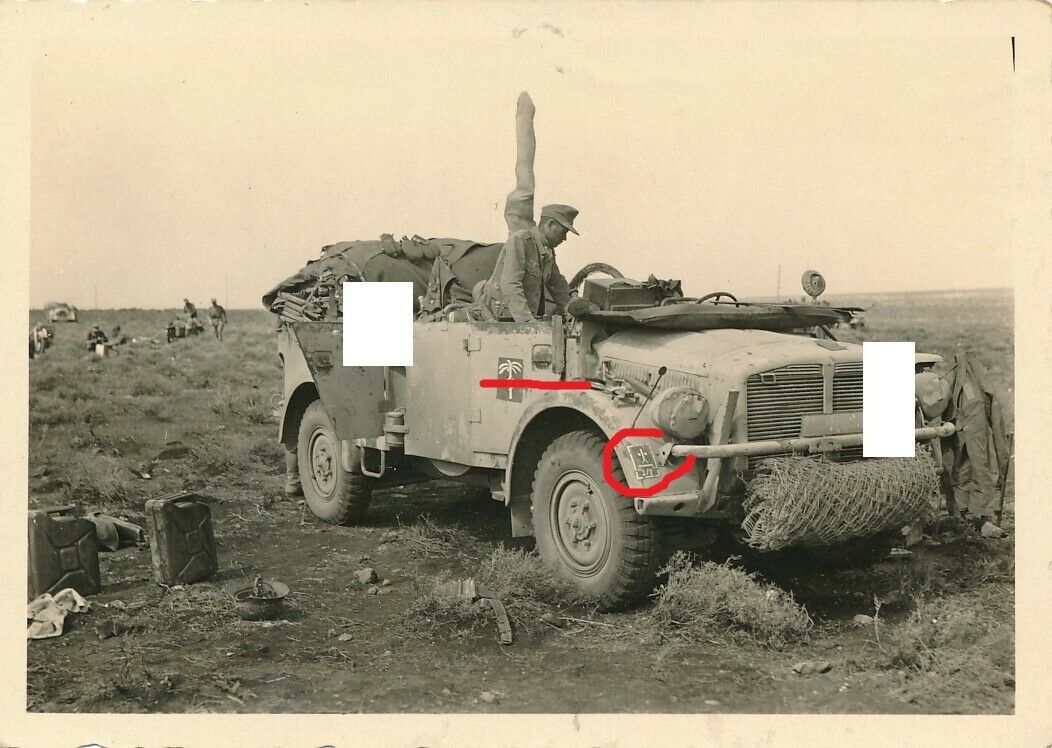 Afrika Korps deutscher PKW Kübelwagen Horch Palme