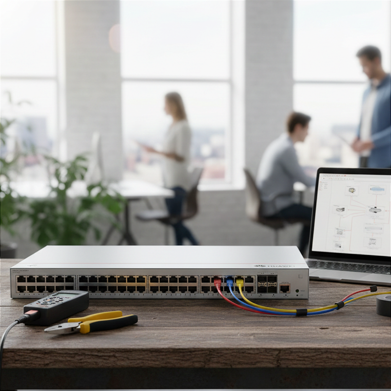 Switch Huawei S220-48T4X vista frontal
