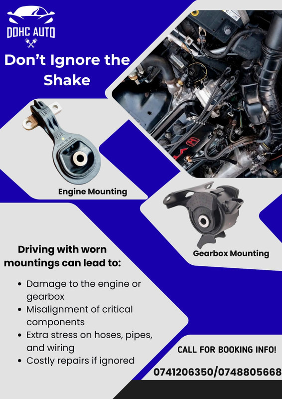 Engine and gearbox mounting replacement service in Kenya fixing car vibration problem