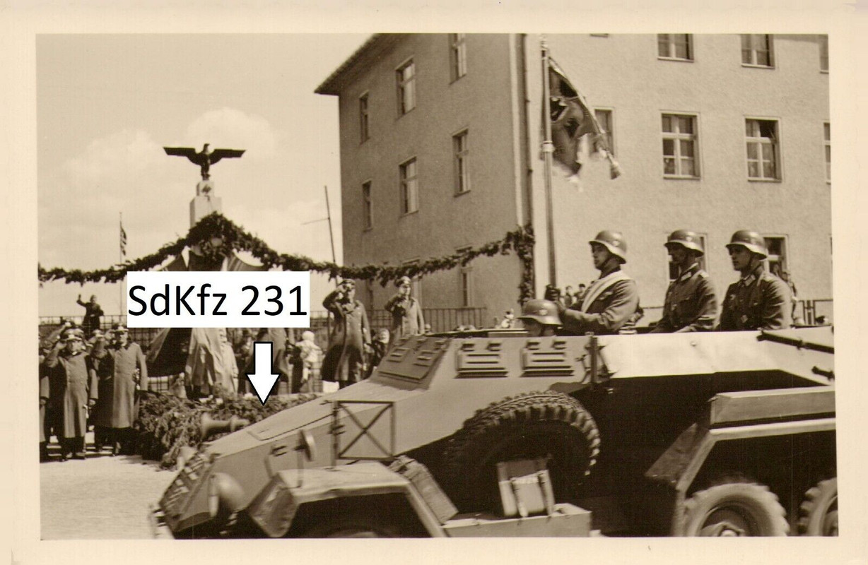 original Foto deutscher Panzerspähwagen SdKfz 231, RS beschrieben