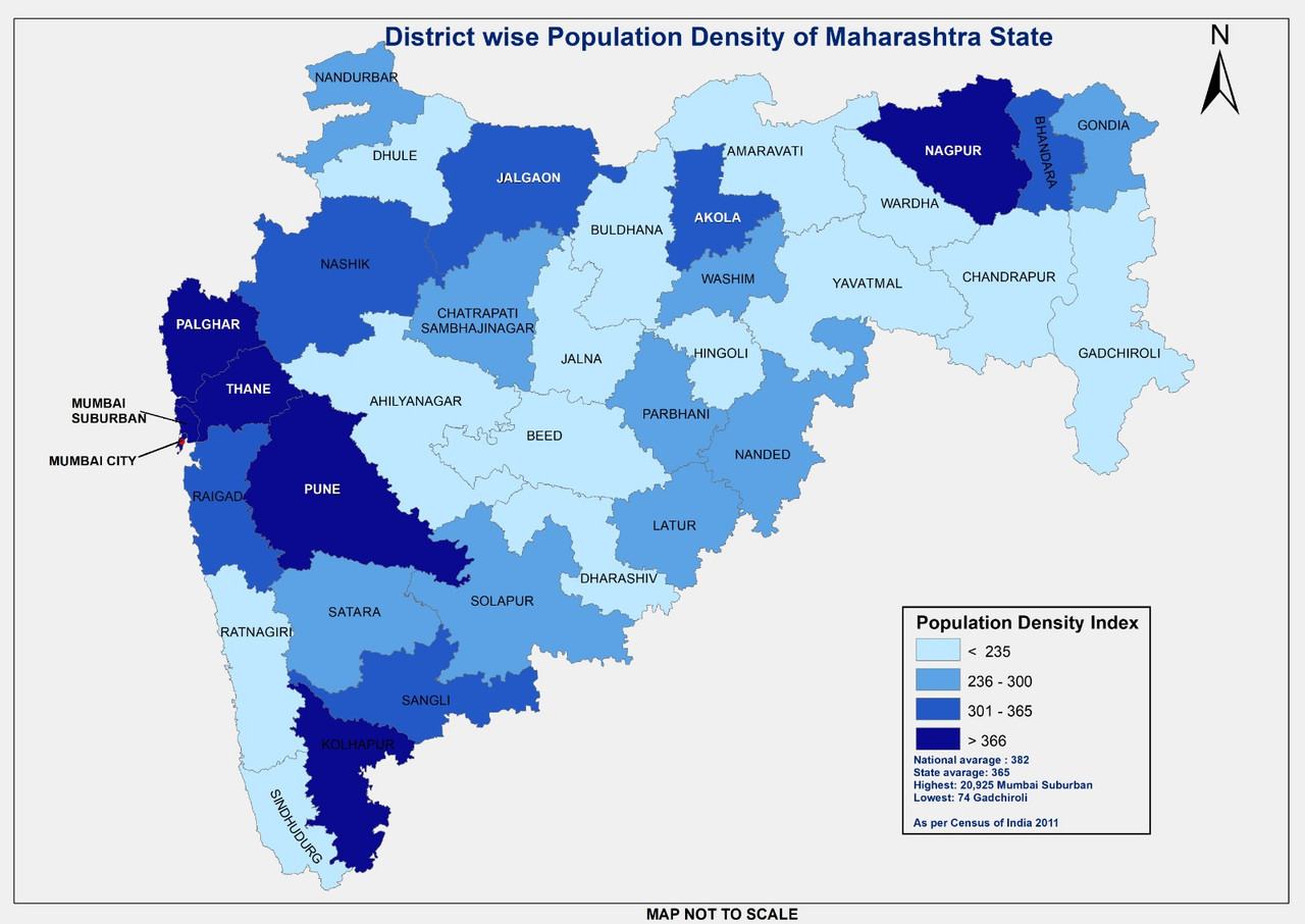 Maharashtra Population Density Map