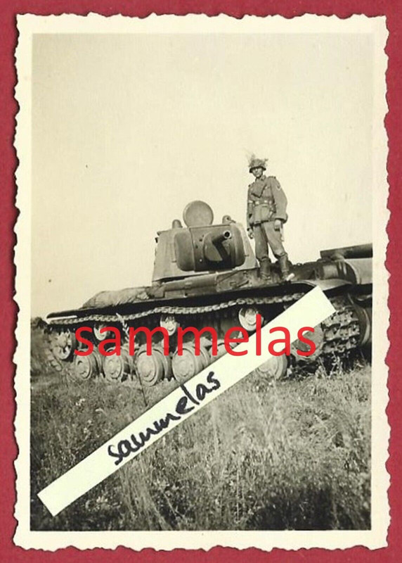 Foto erbeuteter Panzer Frontkämpfer Panzerabwehr-Abt. 260 MG Tarnhelm (2)