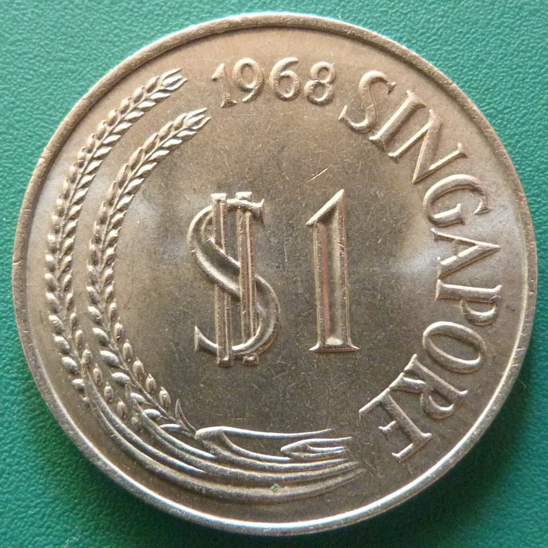 1 Dólar de Singapur. Singapur (1968) SIN-1-D-lar-1968-anv