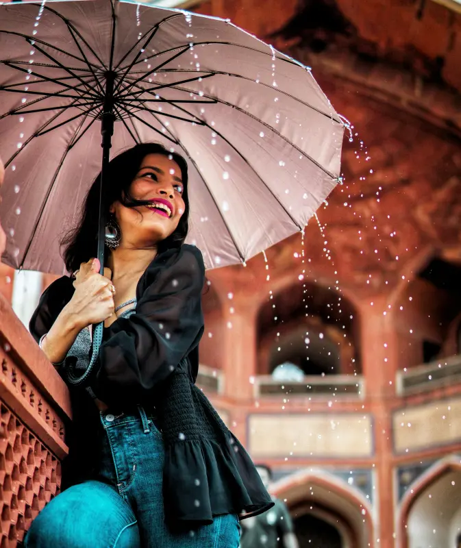 Photography Halt with Umbrella