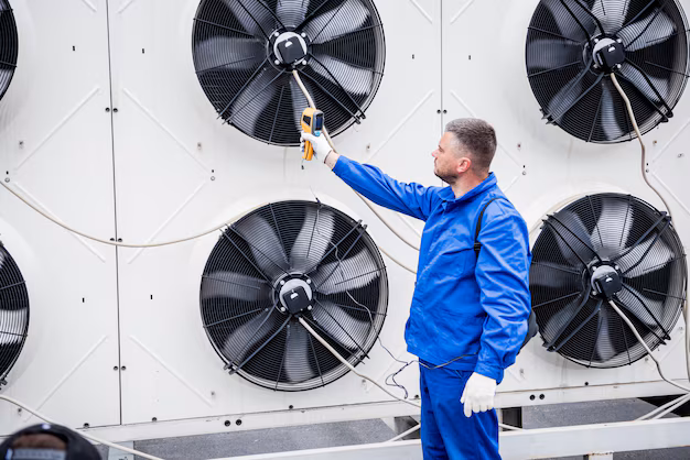 HVAC Technician Diagnostic Check Thermal Imaging