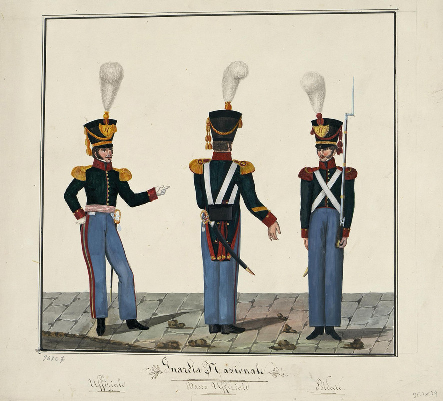 1810 Национальные гвардейцы Итальянских войск