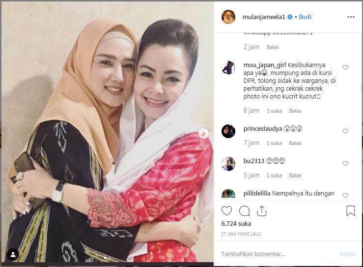 Unggahan Mulan Jameela tuai sorotan dari netizen