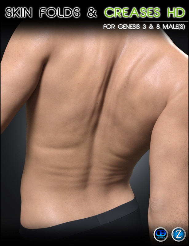 Skin Folds & Creases HD for Genesis 3 & 8 Male